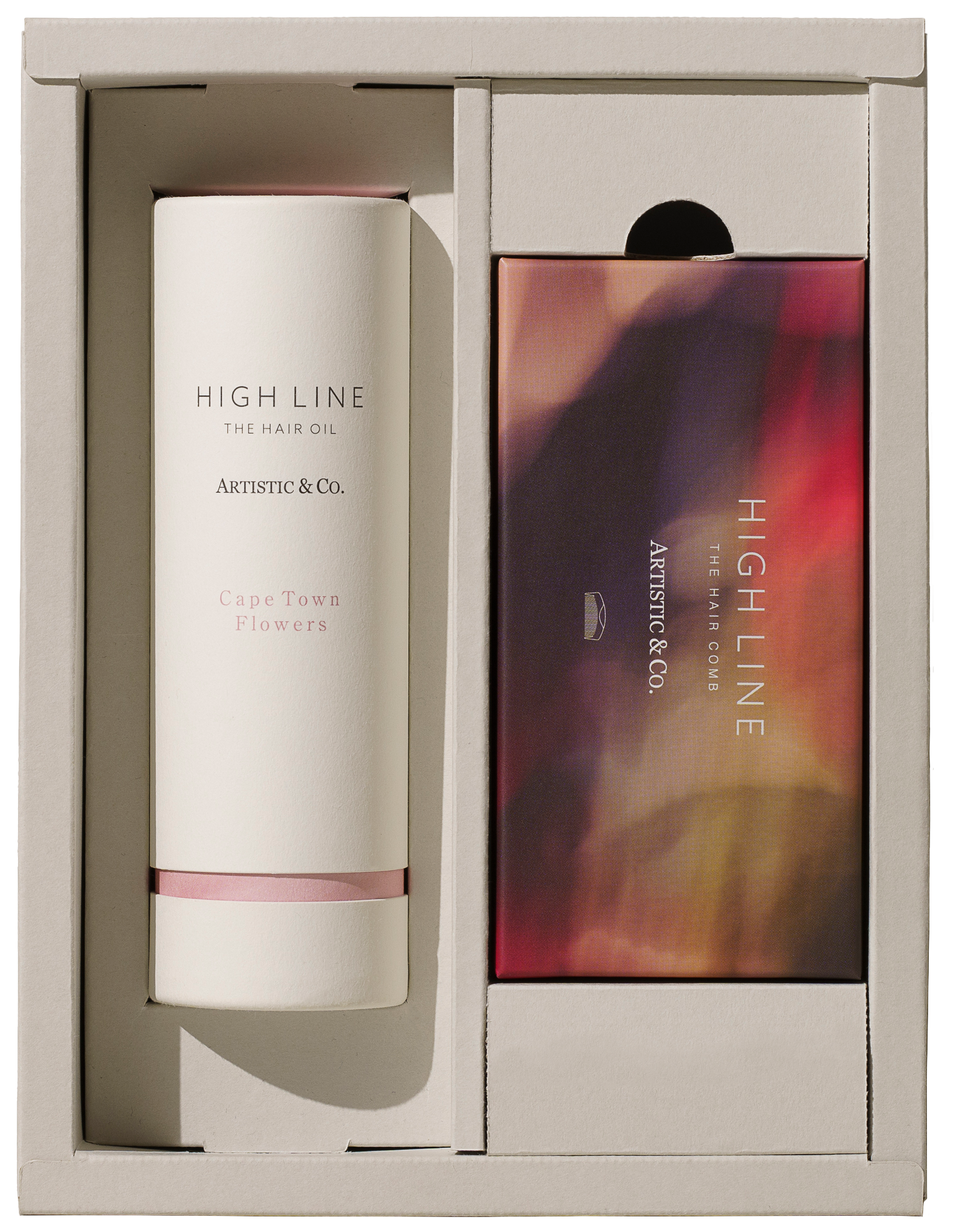 ハイライン ザ ヘアケアセット - 半月コーム ゴールド & ヘアオイル -