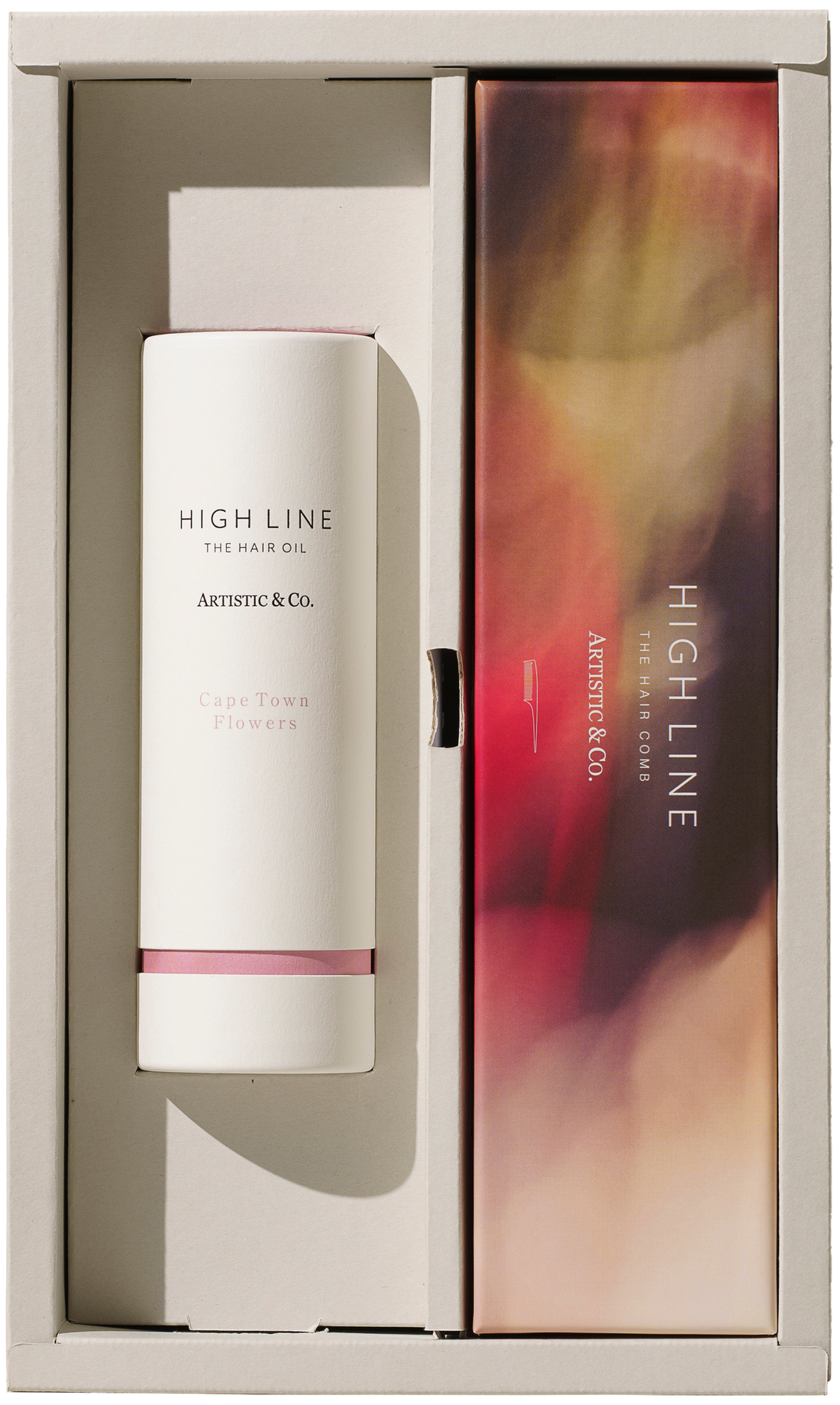 ハイライン ザ ヘアケアセット - テールコーム ゴールド &amp; ヘアオイル -